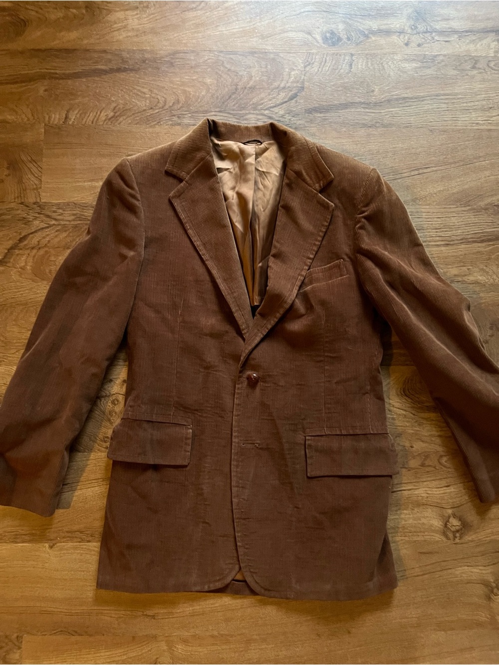Adam Meldrum & Anderson Brown Corduroy Jacket Coat blazer 39L vintage